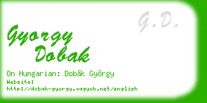 gyorgy dobak business card