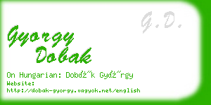 gyorgy dobak business card